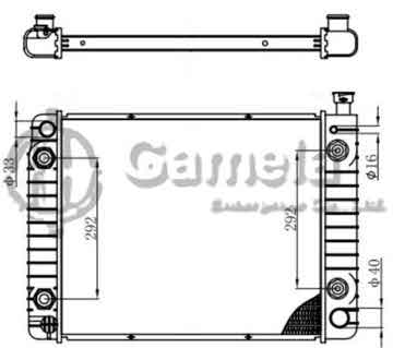 6190322031-T - Radiator for CHEVROLET/GMC C1500/C2500/K2500 PICKUP V6/V8 4.3/5.0/5.7 88-93 A/T NISSENS: 60932A OEM: 3058775, 3058776, 52457944, 52458336 DPI: 677