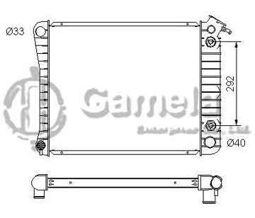 6190322035-T - Radiator for CHEVROLET/GMC C10/C20/K10/K20/G15/G35 /K25/R2500 PICKUP V6 4.3 85-93 A/T NISSENS: 60929A OEM: 3055595, 3057956 DPI: 954