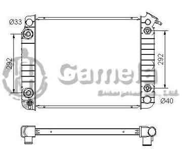 6190322036-T - Radiator for CHEVROLET/GMC C10/C20/C25/K10/K15/R1500 PICKUP/G20 VAN V6 4.3 85-93 A/T NISSENS: 69113A OEM: 3055592, 3055593, 3055594, 3058477 DPI: 955