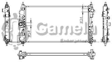 6190322043-T - Radiator for CHEVROLET/GMC CRUZE '09 M/T