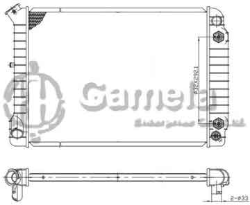 6190322052-T - Radiator for CHEVROLET/GMC Camaro V6 2.8 85-89 A/T NISSENS: 60925A OEM: 3056378, 3056379, 3090454, 3090457 DPI: 919