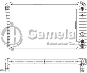 6190322058-T - Radiator for CHEVROLET/GMC Corvette V8 5.7 84-90 A/T NISSENS: 60926A OEM: 3052025, 3053501, 3058869, 3057808, 52453612 DPI: 829