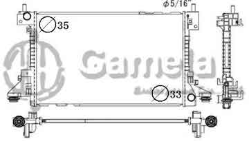 6190322069-T - Radiator for CHEVROLET/GMC Volt L4 1.4 Electric 11-14 M/T OEM: 20842016 DPI: 13271