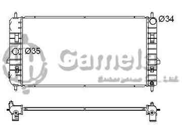 6190322078-T - Radiator for CHEVROLET/GMC  CV/GMC Cobalt L4 2.2/2.4 05-10 M/T DPI: 2775