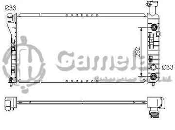 6190322084-T - Radiator for CHEVROLET/GMC Monte Carlo/Impala V6 3.1/3.8 01-05 A/T OEM: 10324030, 10329499, 52400355, 52401484 DPI: 2343 1890