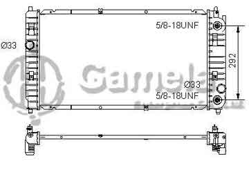 6190322103-T - Radiator for CHEVROLET/GMC MALIBU L4/V6 2.4/3.1 97-98 A/T OEM: 52477425, 52495597 DPI: 2039