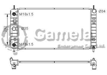 6190322104-T - Radiator for CHEVROLET/GMC MALIBU L4/V6 2.2/2.4/3.5/3.6 04-12 A/T OEM: 52486987 DPI: 2765 2864