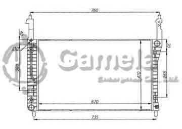 6190322118-T - Radiator for CHEVROLET/GMC CAPTIVA 2.0/2.2 06- A/T NISSENS: 63119 OEM: 96629055, 96629056, 4803041, 20777045