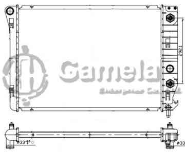 6190322127-T - Radiator for CHEVROLET/GMC Corvette V8 5.7 97-04 A/T OEM: 10449531, 52406564, 52474697, 52477018 DPI: 1885