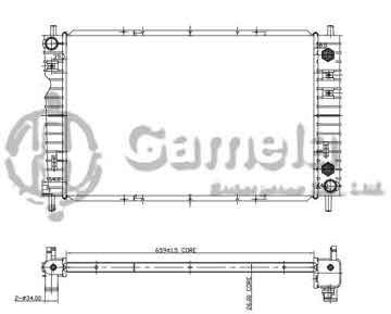 6190322129-T - Radiator for CHEVROLET/GMC Equinox V6 3.4 2005 A/T DPI: 2764