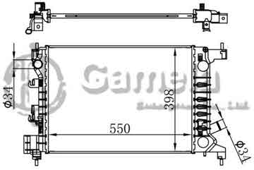 6190322133-T - Radiator for CHEVROLET/GMC Aveo 1.4L 2011 M/T OEM: 95460094