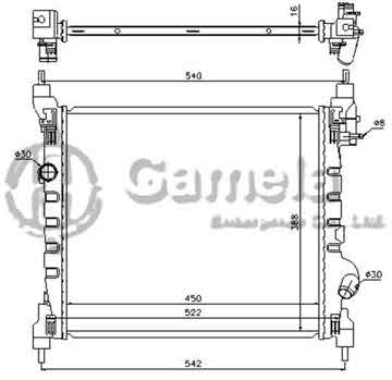 6190322135-T - Radiator for CHEVROLET/GMC Spark 1.0I 2010 M/T NISSENS: 61689 OEM: 96984450, 901436229