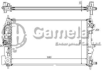 6190322150-T - Radiator for CHEVROLET/GMC CRUZE (J300) 2.0 M/T NISSENS: 61676