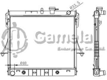 6190322152-T - Radiator for CHEVROLET/GMC Colorado/Canyon V8 5.3 HUMMER H3T L5 3.5/3.7 06-12 A/T DPI: 2855