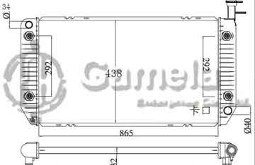 6190322170-T - Radiator for CHEVROLET/GMC Express 2500 3500 4500/ Savana 2500 3500 4500 V8 4.8/6.0 04-13 A/T DPI: 2791