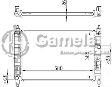 6190322176-T - Radiator for CHEVROLET/GMC CV SAIL 1.2L 2011（赛欧1.2） A/T