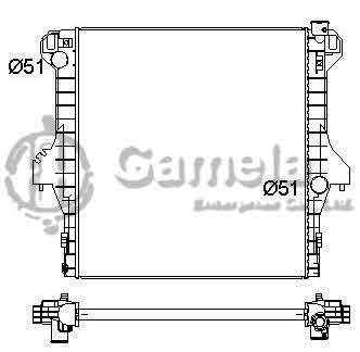 6190407002-T - Radiator for DODGE RAM2500/3500 L6 5.9 03-09 M/T DPI: 2711