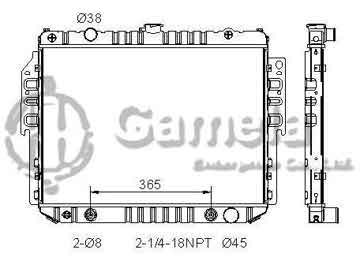 6190407004-T - Radiator for DODGE B SERIES/RAM VANS/ Charger V6/V8 3.9/5.2/5.9 74-03 A/T OEM: 4140674, 4140677, 4164149, 4164152 DPI: 1707