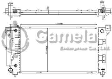 6190407005-T - Radiator for DODGE VOYAGER 2/97-4/01 AT (OUTLET AT LH) SINGLE OIL COOLER A/T