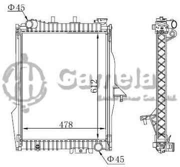 6190407006-T - Radiator for DODGE Durango V8 4.7/5.7 04-09 M/T OEM: 52029044 DPI: 2739