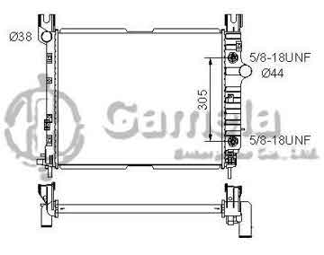 6190407034-T - Radiator for DODGE Dakota/Durango L4/V6/V8 2.5/3.9/5.9 00-04 A/T OEM: 52028816AB, 52028816AC, 52028818AA, 52028818AC DPI: 2294