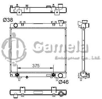 6190407035-T - Radiator for DODGE Dakota V6/V8 3.7/4.7 05-10 A/T OEM: 52029262AD DPI: 2883