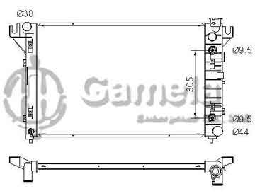 6190407045-T - Radiator for DODGE Ram 1500 2500 3500 V8 5.9 98-02 A/T NISSENS: 69208 OEM: 52006491, 52006491AC, 52028057AD, 52028057AE DPI: 2291