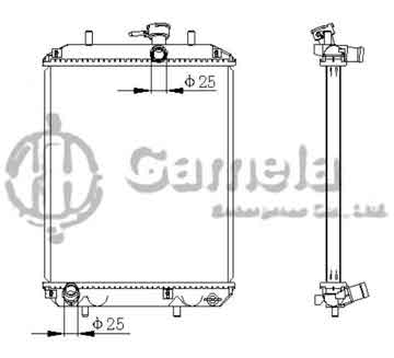 6190408002-T - Radiator for DAIHATSU CHARADE/CUORE 1.0i 2003- M/T NISSENS: 61739 OEM: 16400B2070, 16400B2010