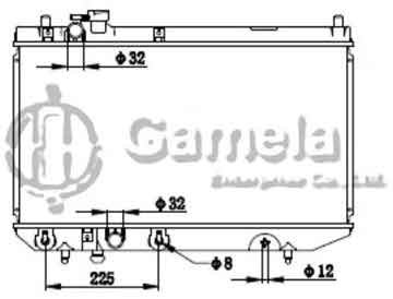 6190408009-T - Radiator for DAIHATSU CHARADE 90-93 A/T OEM: 1640087F28, 1640087F27