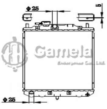 6190408023-T - Radiator for DAIHATSU CHARADE CENTRO/ MOVE 0.8/1.0 90-98 M/T NISSENS: 61762 OEM: 1640087254, 1640087284