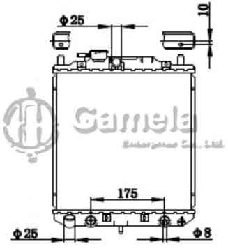 6190408024-T - Radiator for DAIHATSU CHARADE CENTRO/ MOVE 0.8/1.0 90-98 A/T NISSENS: 61762 OEM: 1640087254, 1640087284