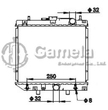 6190408032-T - Radiator for DAIHATSU CHARADE 1.3 93-00 A/T NISSENS: 61748 OEM: 1640087F31, 1640087F48