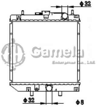 6190408033-T - Radiator for DAIHATSU CHARADE 1.3 93-00 M/T NISSENS: 61748 OEM: 1640087776, 1640087F45