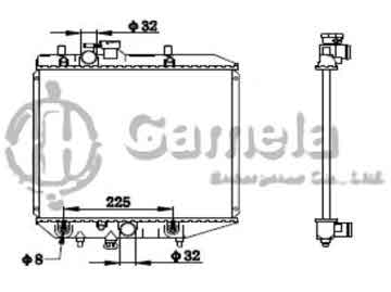 6190408035-T - Radiator for DAIHATSU CHARADE 1.3 87-93 A/T NISSENS: 61749 OEM: 1640087F12, 1640087F11