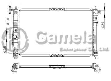 6190423001-T - Radiator for DAEWOO Lanos L4 1.5/1.6 99-02 M/T NISSENS: 61654 OEM: 96182261, 96559564, 52484449 DPI: 2378