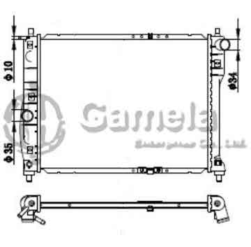 6190423009-T - Radiator for DAEWOO NUBIRA/LANOS 1.6/2.0 97-00 M/T NISSENS: 61644 OEM: 96181931, P96351263