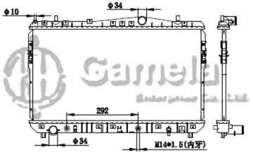 6190423014-T - Radiator for DAEWOO NUBIRA/LACETTI 1.4/1.6/1.8 2003- A/T NISSENS: 61634 OEM: 96553244, 96553243, 96271475