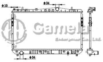 6190423016-T - Radiator for DAEWOO NUBIRA/LACETTI 1.4/1.6/1.8 02-00 M/T NISSENS: 61633 OEM: 96553378, 96553422, 96553428