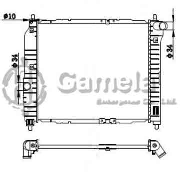 6190423025-T - Radiator for DAEWOO KALOS/AVEO 1.2/1.4 2002- M/T NISSENS: 61636 OEM: 96536523, 96816481, 96443475 DPI: 2774