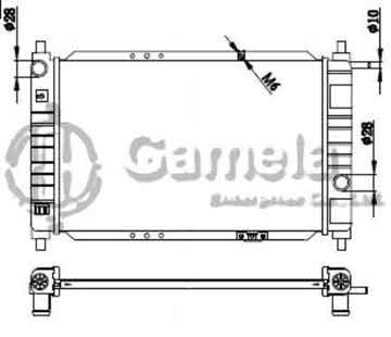 6190423029-T - Radiator for DAEWOO MATIZ 0.8 98-00 M/T NISSENS: 61653 OEM: 96314162, 96314163