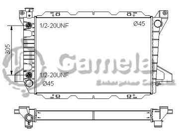 6190604008-T - Radiator for FORD Bronco/F150 250 350 PICKUPS V8 5.0/5.8/7.5 85-97 A/T NISSENS: 620981 OEM: E5TH8005G, E9TZ8005H, E9TZ8005J DPI: 1451