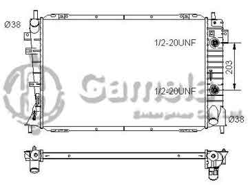 6190604020-T - Radiator for FORD Crown Victoria V8 4.6 95-97 A/T OEM: F5VH8005AD, F5VH8005BC, F5VH8005BD, F5VH8005CA DPI: 1737