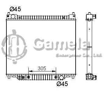 6190604026-T - Radiator for FORD E-350 Econoline Club Wagon V8 7.3 95-96（DIESEL） A/T OEM: F6UH8005AB, F6UH8005AC DPI: 1724