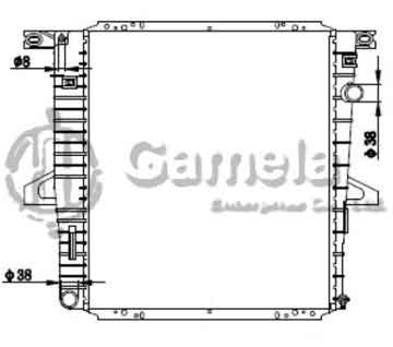 6190604033-T - Radiator for FORD Ranger L4 2.3 01-12 M/T OEM: 1L5H8005GA DPI: 2470