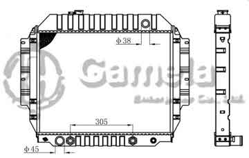 6190604034-T - Radiator for FORD E-150/250/350 Econoline V8 5.0/5.8 92-96 OEM: F2UH8005DE, F2UH8005FB, F2UZ8005E, F5UZ8005A DPI: 1456