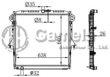 6190604063-T - Radiator for FORD