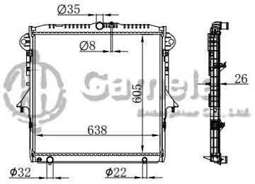 6190604064-T - Radiator for FORD