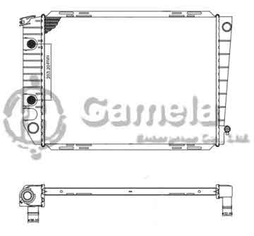 6190604095-T - Radiator for FORD Mustang/Granada/ Thunderbird L4/V6/V8 2.3/3.3/4.2/5.0 80-93 A/T OEM: E0778005D, E0BH8005BA DPI: 556