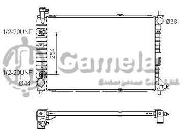 6190604098-T - Radiator for FORD Mustang V6 3.8 97-04 A/T OEM: F7ZH8005CC, F7ZZ8005CA DPI: 2138