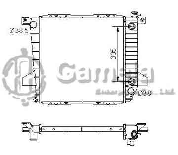 6190604113-T - Radiator for FORD Ranger L4 2.3 95-97 A/T OEM: F57H8005AB, F67H8005MA DPI: 1726